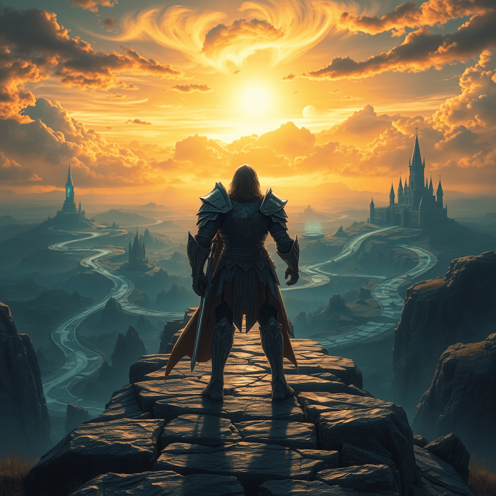 Fantasy adventure signin background